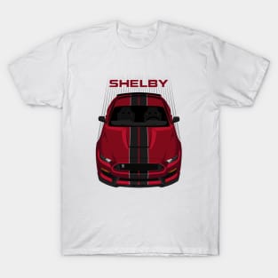 Ford Mustang Shelby GT350 2015 - 2020 - Rapid Red - Black Stripes T-Shirt